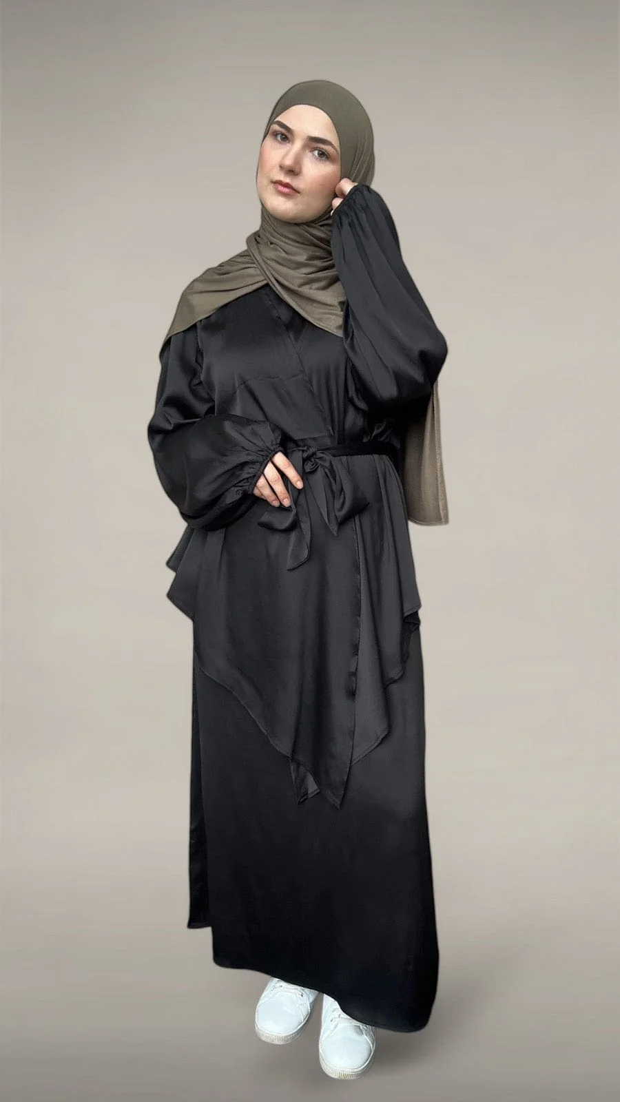 Classy Satin Sæt (Sort)