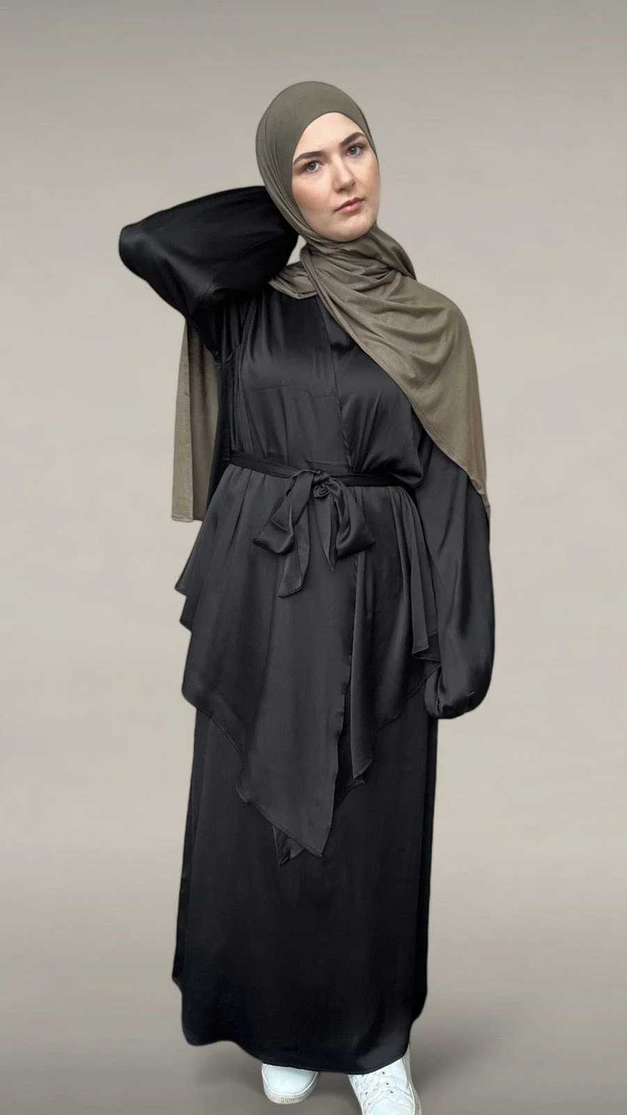 Classy Satin Sæt (Sort) - Image 4