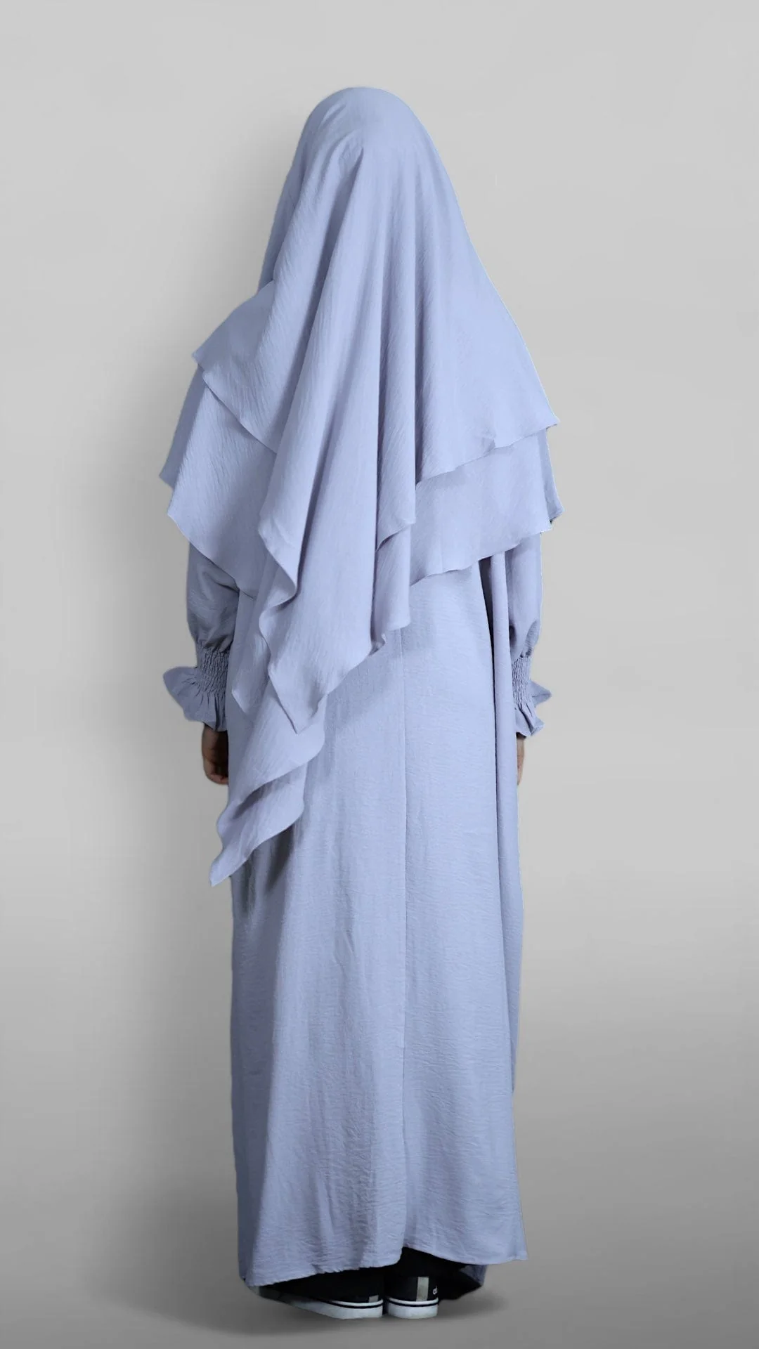 Crinkle Khimar-Sæt (Dusty Lavender) - Image 4