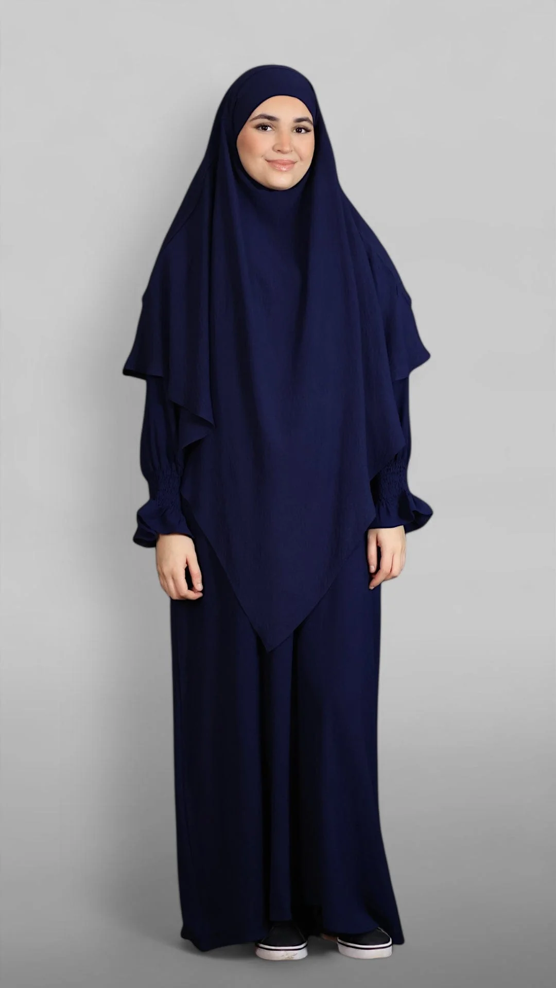 Crinkle Khimar-Sæt (Navy)