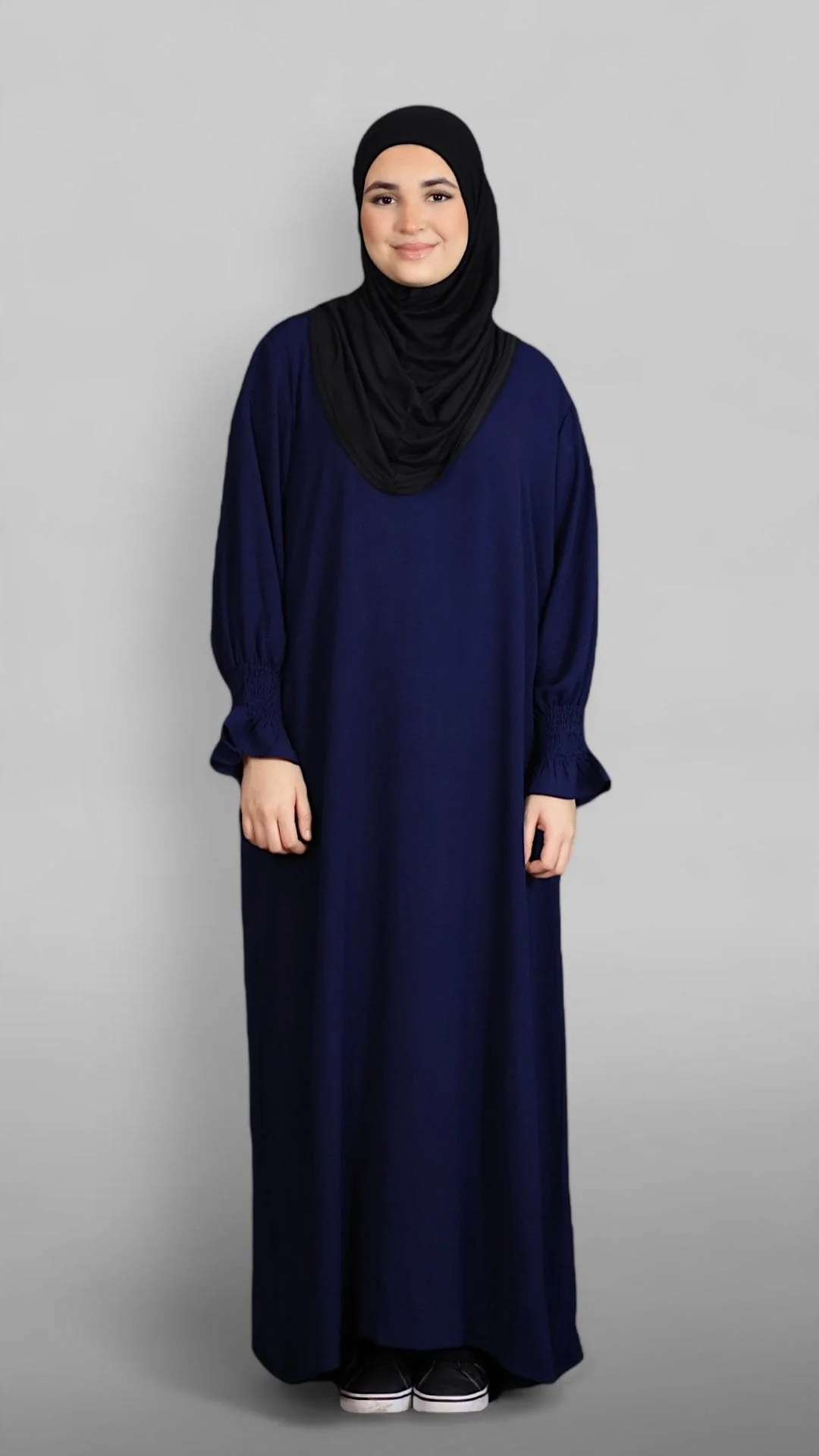 Crinkle Khimar-Sæt (Navy) - Image 5