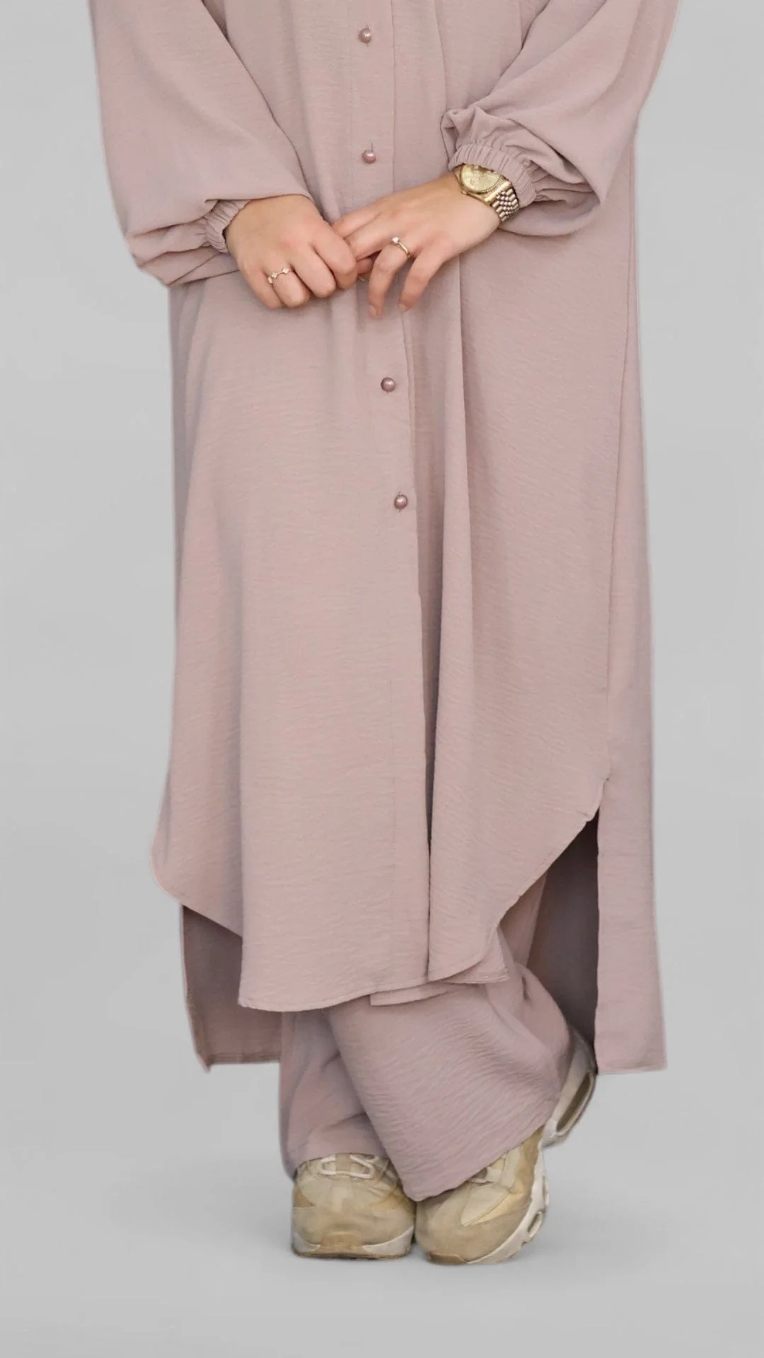 Hidayah Crinkle Bukser (Latte) - Image 2