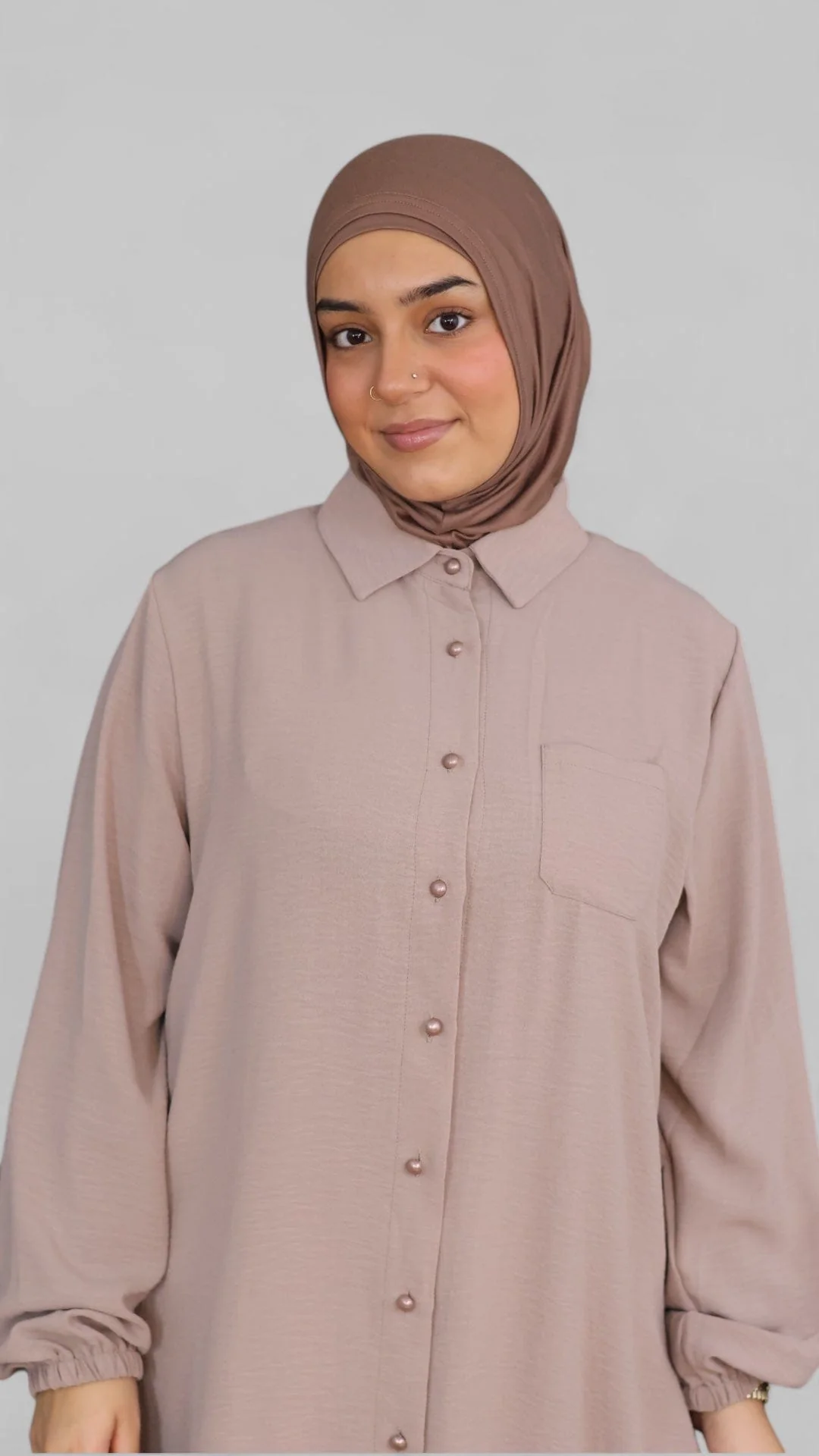 Hidayah Crinkle Skjorte (Latte)