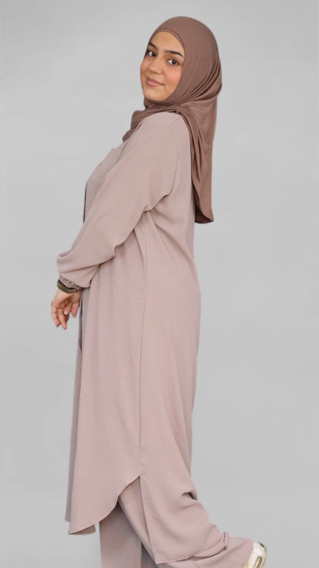 Hidayah Crinkle Skjorte (Latte) - Image 3