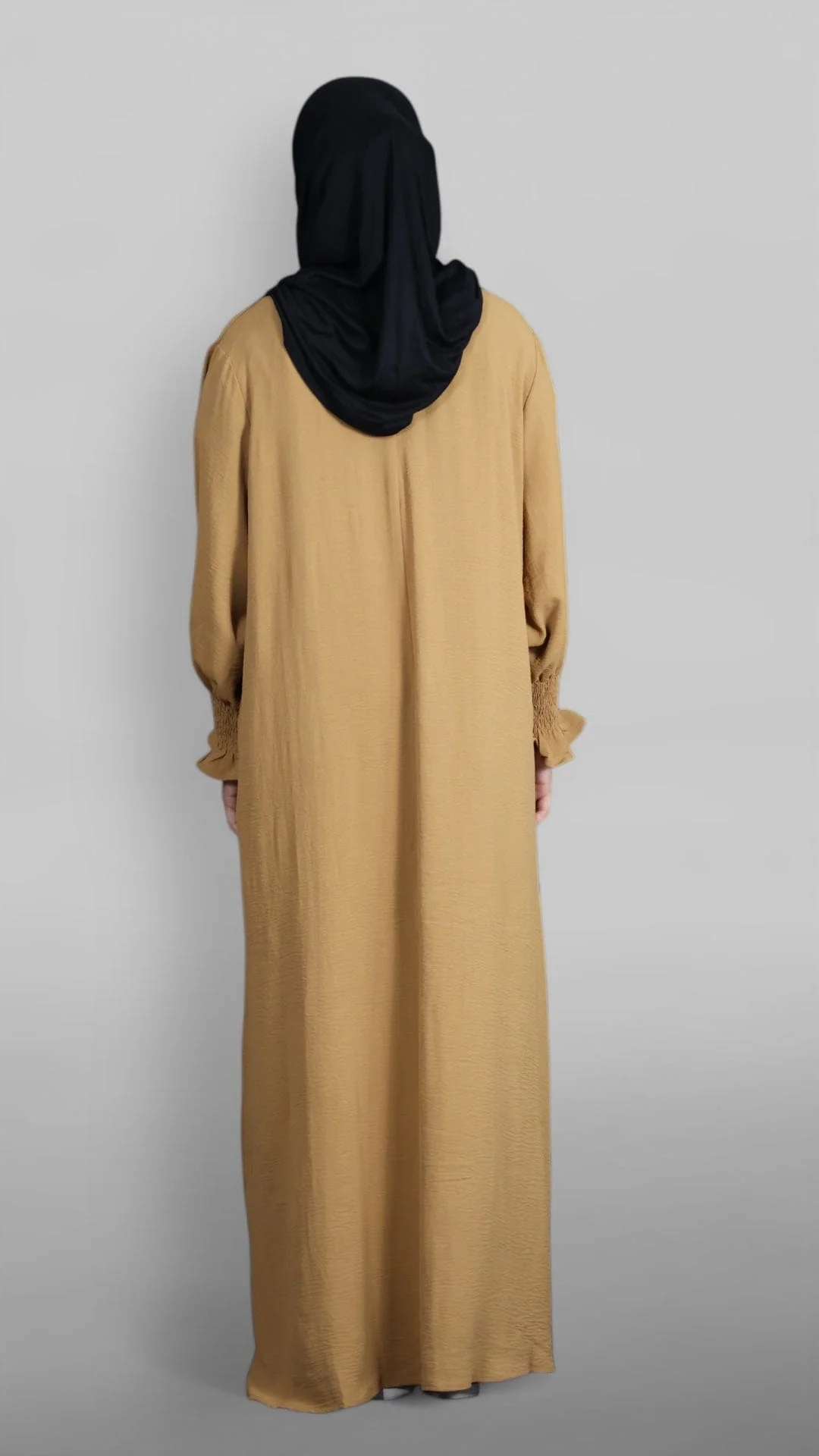 Nora Crinkle Abaya (Caramel) - Image 5