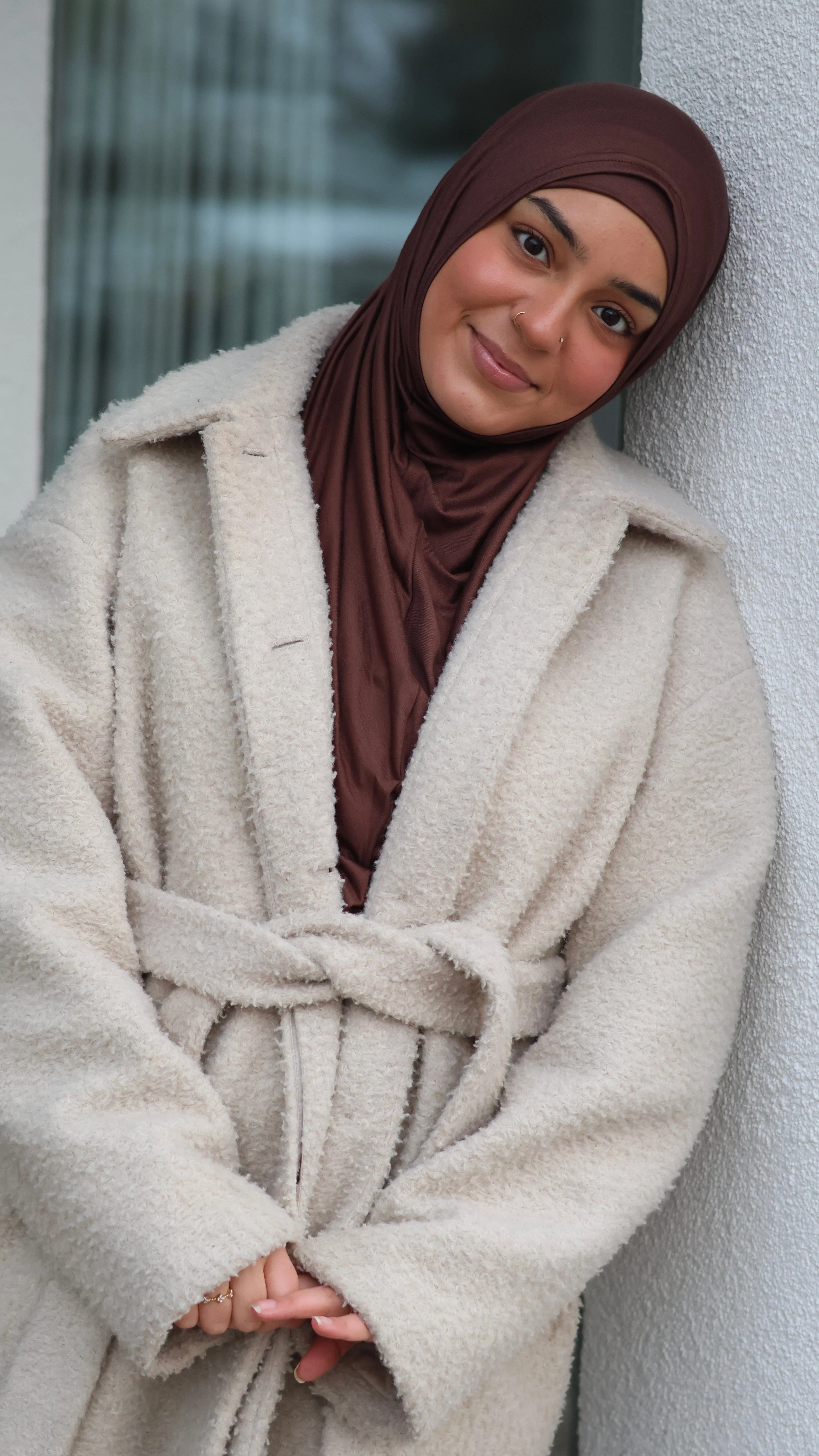 Premium Jersey Instant Khimar (Chocolate) - Image 4