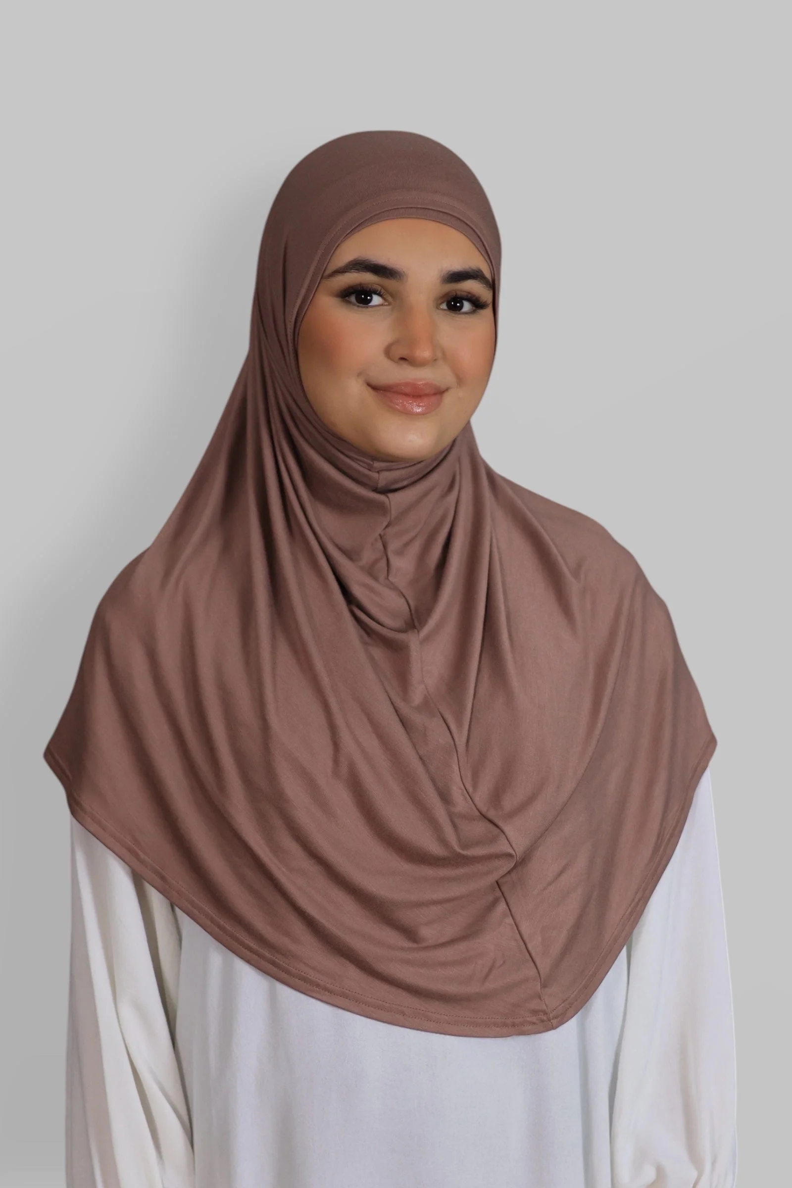 Premium Jersey Instant Khimar (Dusty Rosa) - Image 5