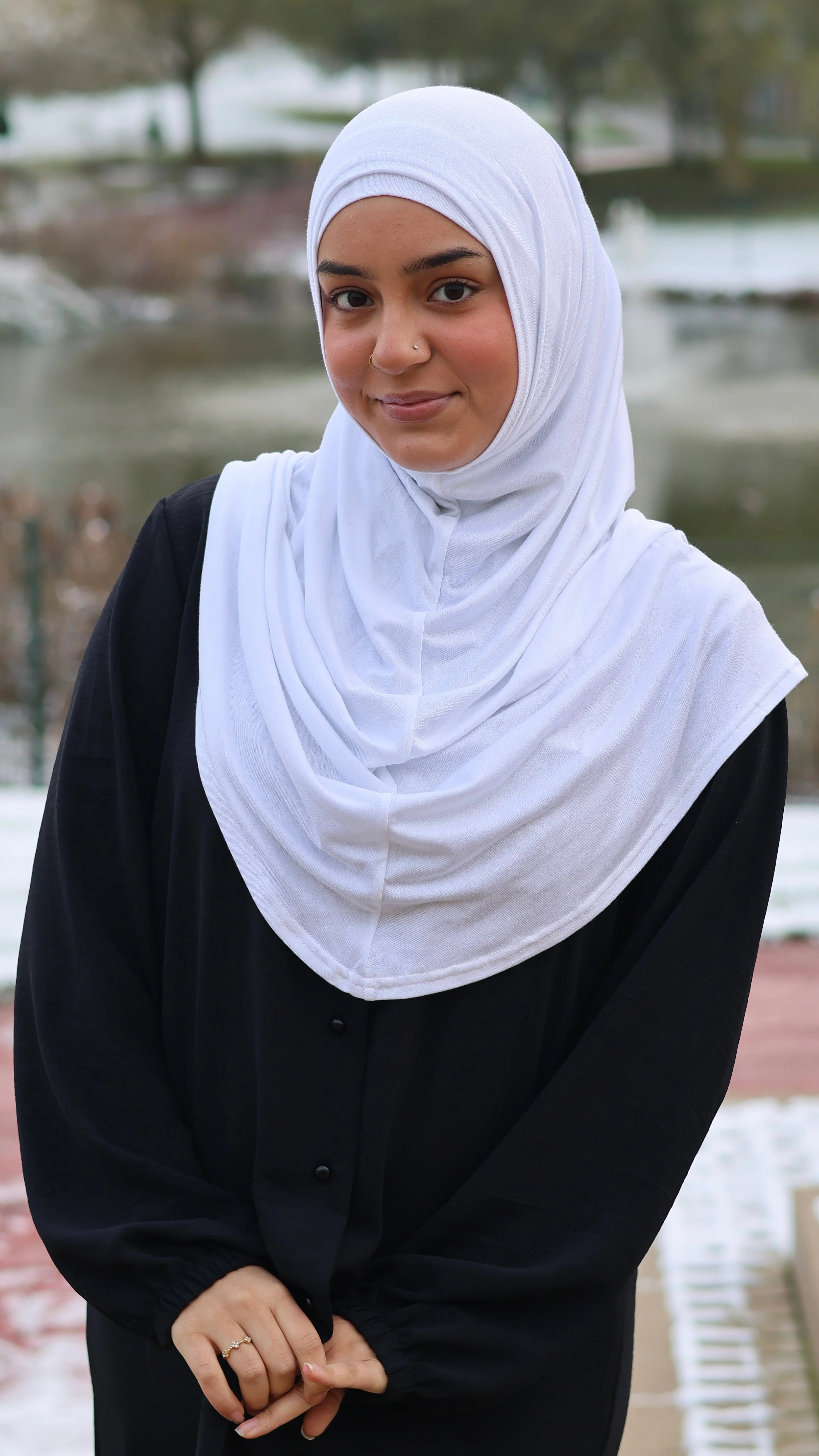 Premium Jersey Instant Khimar (Hvid) - Image 4