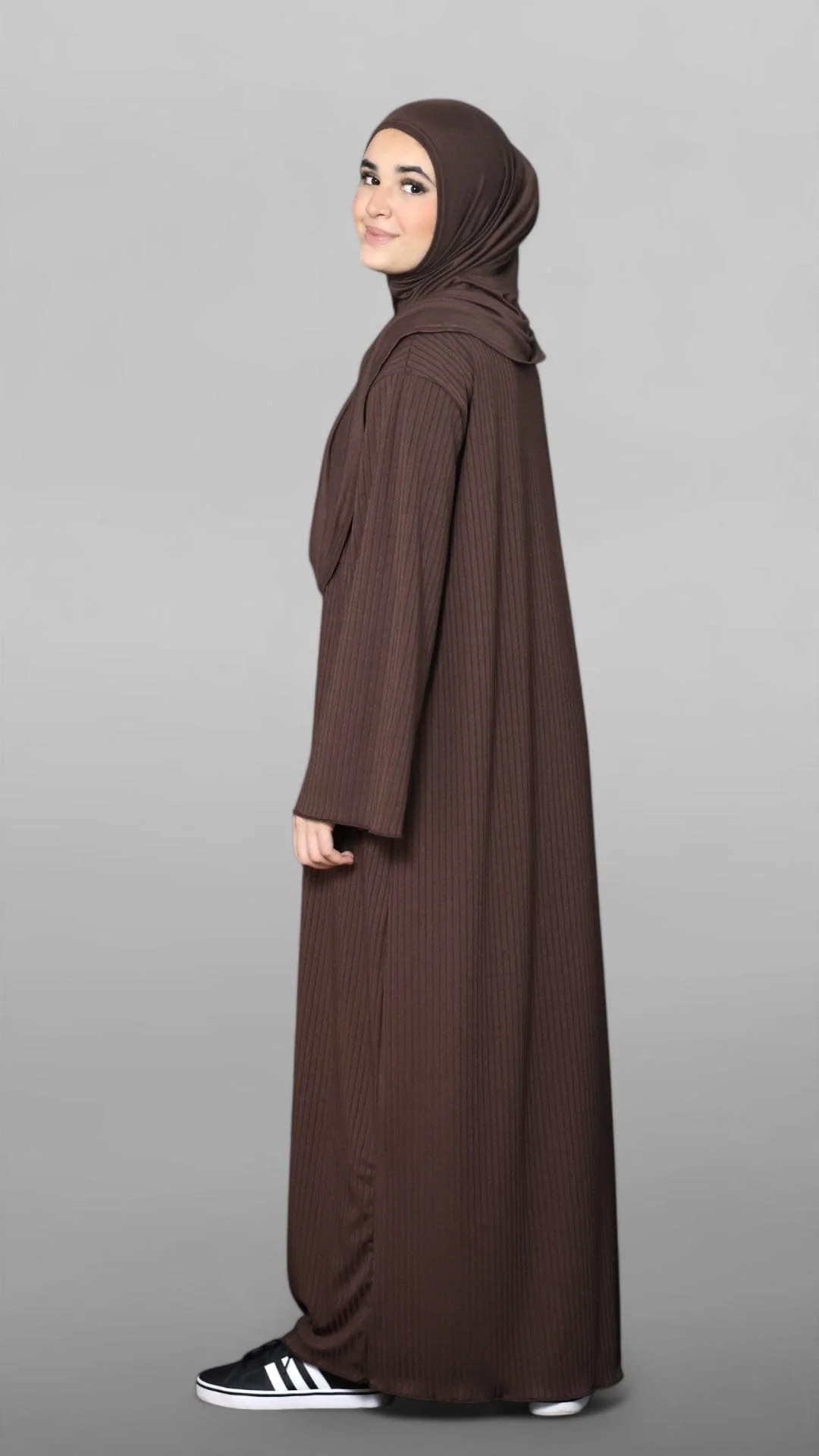 Unika Ripped Abaya (Chocolate) - Image 4