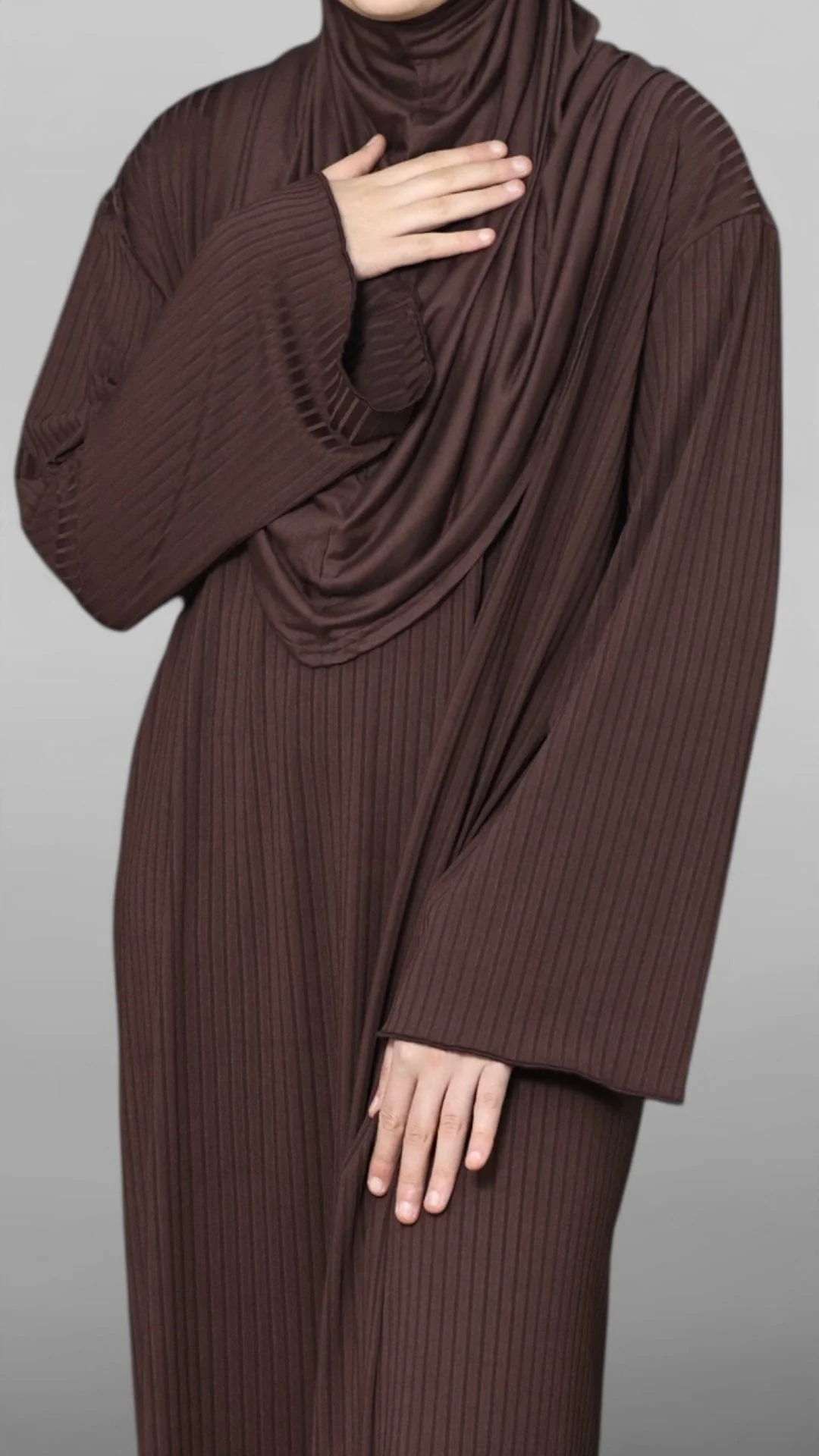 Unika Ripped Abaya (Chocolate) - Image 7